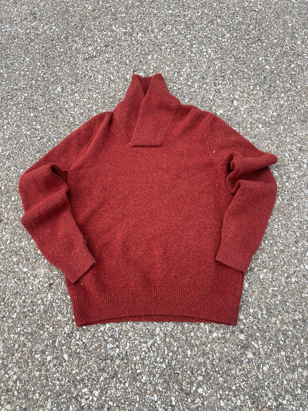 Banana Republic Sweater Womens Small Red Turtleneck Eco Knit Winter Pullover